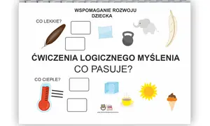 Ćwiczenia logicznego myślenia dla dzieci: piórko vs. słoń, termometr vs. słońce. Jak nauczyć dziecko logicznego myślenia poprzez krótkie zagadki.