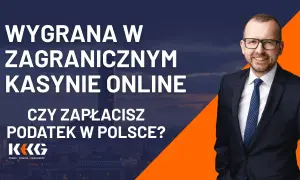 Wygrana w zagranicznym kasynie online. Czy wygrana w zagranicznej loterii podlega podwójnemu opodatkowaniu w Polsce? Mężczyzna w garniturze.