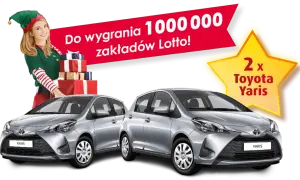 Świąteczna loteria pl lotto: wygraj 1 000 000 zł i 2 Toyoty Yaris! Elfka z prezentami zaprasza do gry.