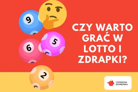 Myślący emoji nad kulami do lotto. Czy warto grać w lotto i zdrapki? Minimalny nakład serii zdrapek jest nieznany.