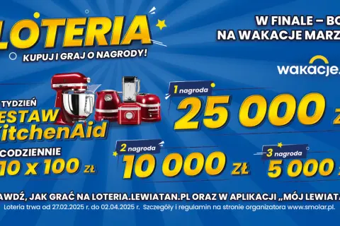 Loteria Lewiatan wyniki: wygraj zestawy KitchenAid, pieniądze i bony na wakacje marzeń! Sprawdź, jak grać.