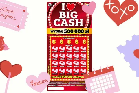 Zdrapka "I love BIG CASH" z sercami i różami. Marzę o wygranej 23 900 000 zł!