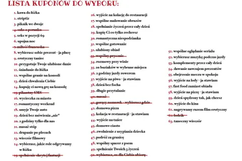 Lista kuponów do wyboru: czy zdrapki wycofane z obiegu, czy kolekcjonowanie kuponów ma sens? Od romantycznych weekendów po wspólne gotowanie.