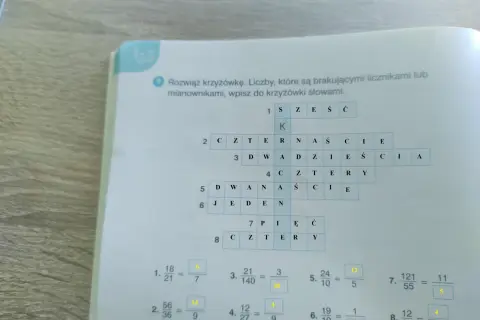 Rozwiąż krzyżówki fonetyczne jak je odczytywać i rozwiązywać ze słuchu. Uzupełnij liczby słowami.