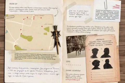 Mapa Poznania z zaznaczonymi punktami pomoże Ci zorganizować grę miejską z zagadkami historycznymi. Rozwiąż je, by odkryć szyfr!