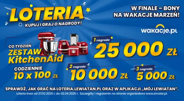 Loteria Lewiatan wyniki: wygraj zestawy KitchenAid, pieniądze i bony na wakacje marzeń! Sprawdź, jak grać.