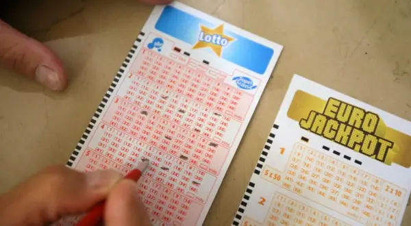 Ręka zaznacza liczby na kuponie Lotto. Dowiedz się, co zrobić po wygraniu szóstki w lotto krok po kroku.