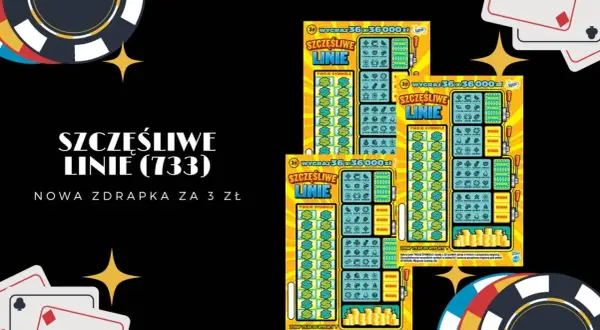Szczęśliwe linie (733) - nowa zdrapka za 3 zł. Graj i odkrywaj symbole, by wygrać!