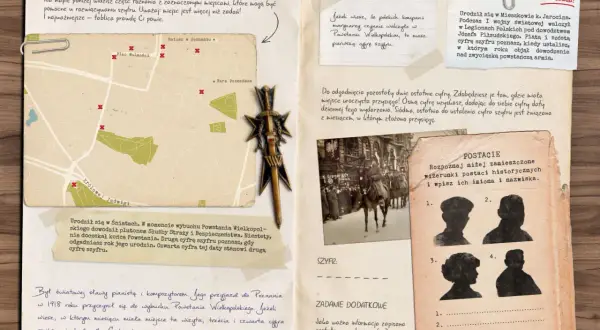 Mapa Poznania z zaznaczonymi punktami pomoże Ci zorganizować grę miejską z zagadkami historycznymi. Rozwiąż je, by odkryć szyfr!