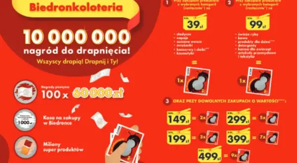 Co można wygrać w zdrapkach Biedronka? Pełna lista nagród i zasady