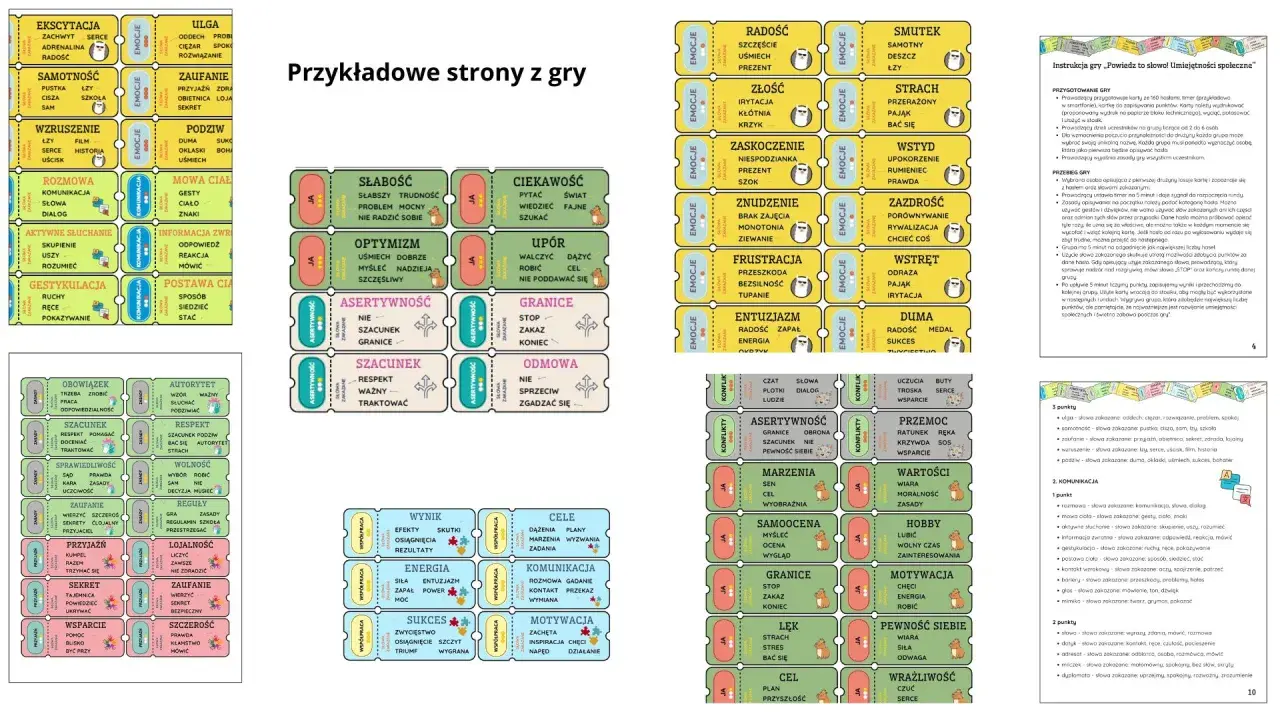 Krzyżówki tematyczne i ogólne: gra rozwija zasób słownictwa, ucząc nowych słów i znaczeń.