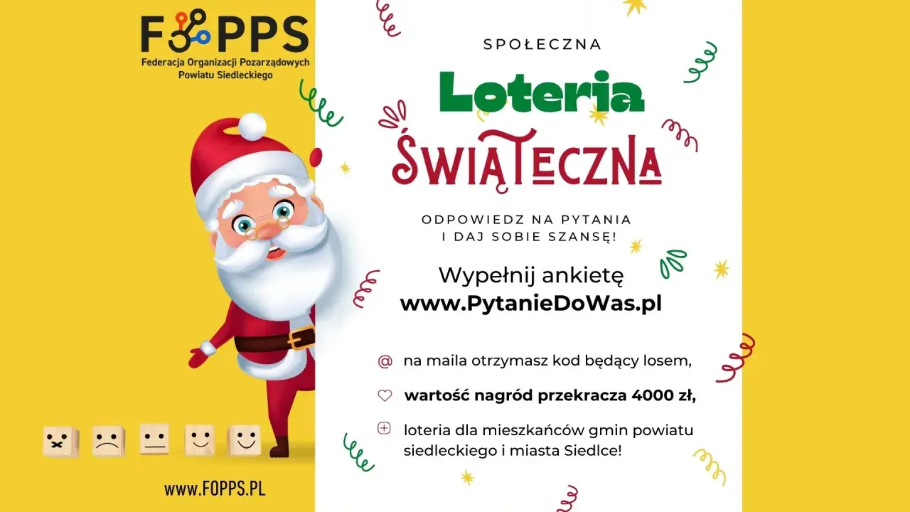 Świąteczna loteria z Mikołajem zaprasza do logowania na www.PytanieDoWas.pl. Wypełnij ankietę i wygraj nagrody!