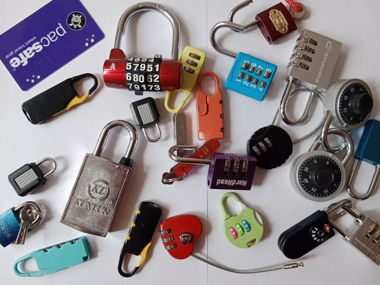 Różnorodne kłódki szyfrowe i na kluczyk, idealne do escape roomów. Najczęstsze schematy i mechanizmy kłódek.