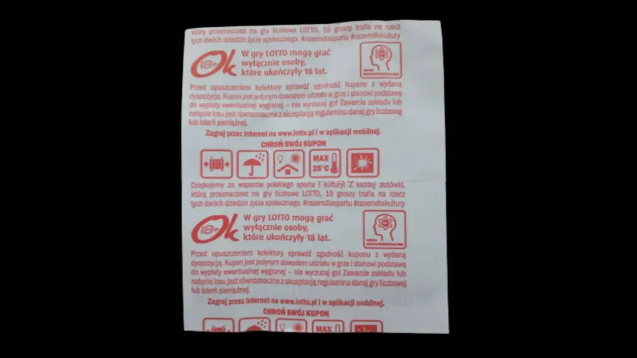 Zagubiony kupon lotto? Procedury Totalizatora dotyczące odbioru nagrody wymagają jego posiadania. Zachowaj kupon!