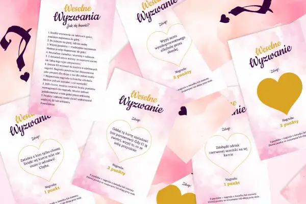 Weselne zdrapki dla gości weselnych w ramach podziękowania – elegancki pomysł na zabawę. Wyzwania i nagrody dla weselników.
